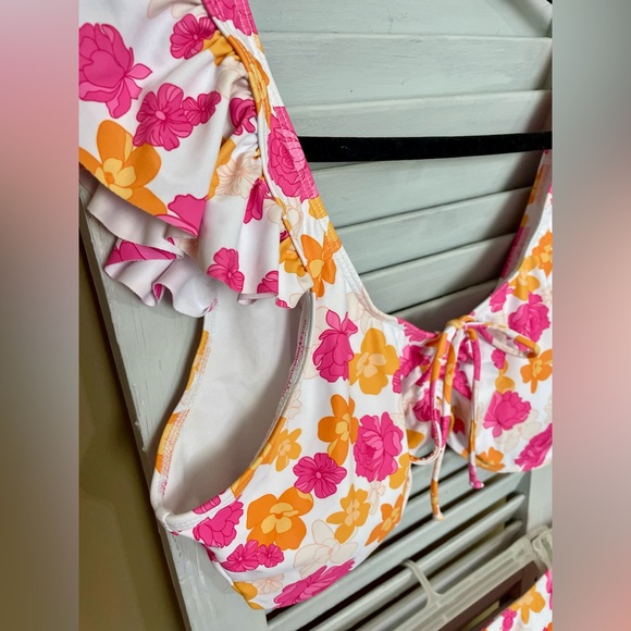 PINK LILY Pink and Orange Bikini Set - Picture 3 of 10